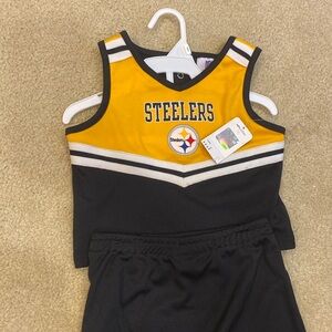 Brand New Steelers 4T cheerleader outfit. Brand new with tags still on!
